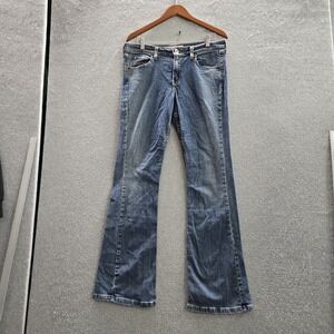VINTAGE Levi's 519 Women Jeans 11 L Blue Y2K Denim Flared 33" Inseam